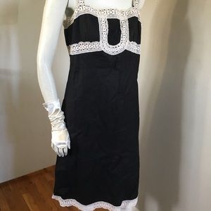 Vintage, burlesque, rockabilly style black dress.